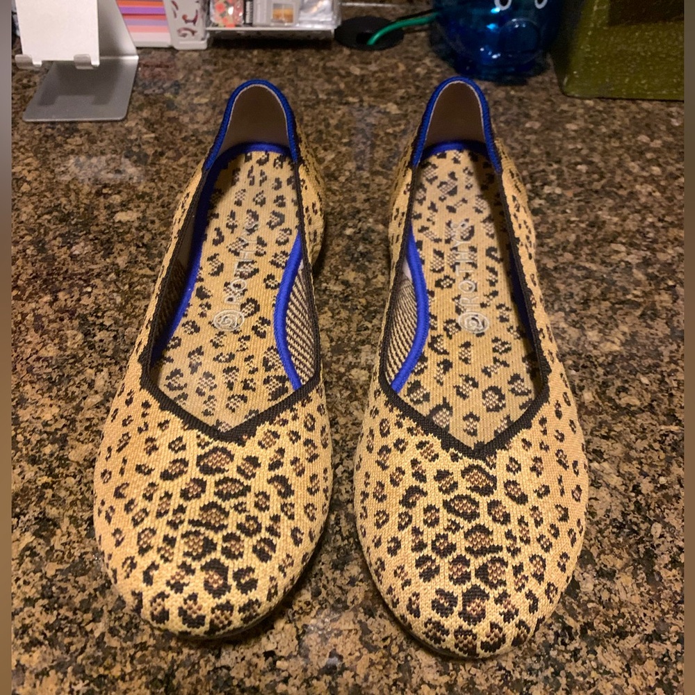 Rothy’s Leopard Round Toe Flats